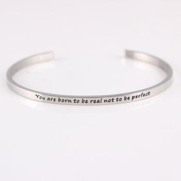 Positive Inspirational Quote Stainless Steel Bangle Bracelet - 1-Your Soul Place